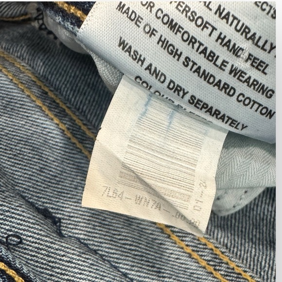 Lee 101 Denim Medium Wash Straight Leg Jeans Mens W29xL30 Rare Blue Hair Tag - Picture 11 of 13